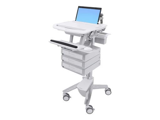 [SV43-1130-0] Ergotron StyleView Laptop Cart, 3 Drawers - Wagen für Notebook/Tastatur/Maus/Barcode-Scanner ( offene Architektur ) - Aluminium, verzinker Stahl, hochwertiger Kunststoff