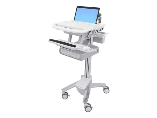 [SV43-11A0-0] Ergotron StyleView Laptop Cart, 2 Drawers - Wagen für Notebook/Tastatur/Maus/Barcode-Scanner ( offene Architektur ) - Aluminium, verzinker Stahl, hochwertiger Kunststoff