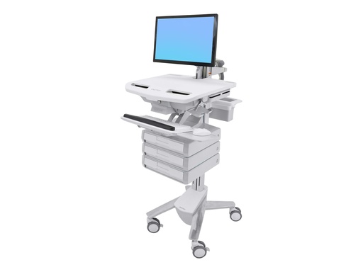 [SV43-1230-0] Ergotron StyleView Cart with LCD Arm, 3 Drawers - Wagen für LCD-Display / Tastatur / Maus / CPU / Notebook / Scanner ( offene Architektur ) - Kunststoff, Aluminium, verzinker Stahl