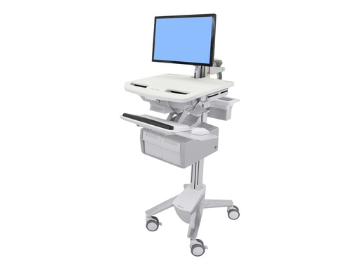 [SV43-12C0-0] Ergotron StyleView Cart with LCD Arm, 2 Tall Drawer - Wagen für LCD-Display / Tastatur / Maus / CPU / Notebook / Scanner ( offene Architektur ) - Kunststoff, Aluminium, verzinker Stahl