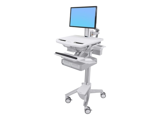 [SV43-13A0-0] Ergotron StyleView Cart with LCD Pivot, 2 Drawers - Wagen für LCD-Display/Tastatur/Maus/CPU/Notebook/Barcodescanner ( offene Architektur ) - Kunststoff, Aluminium, verzinker Stahl