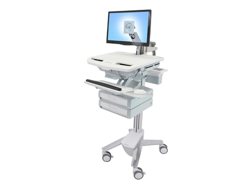 [SV43-1220-0] Ergotron Wagen - offene Architektur - für LCD-Display / PC-Ausrüstung - mit LCD-Arm, 2 Schubladen (1x2)