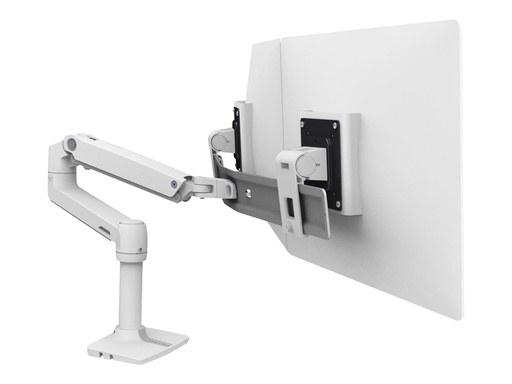 [45-489-216] Ergotron LX - Befestigungskit (Gelenkarm, Verlängerung, Basis, 2-teilige Tischklemme, Arm für zwei Bildschirme, 2 Drehgelenke, 8" Stange) - für 2 LCD-Displays - Dual Direct - weiß - Bildschirmgröße: bis zu 63,5 cm (bis zu 25 Zoll)