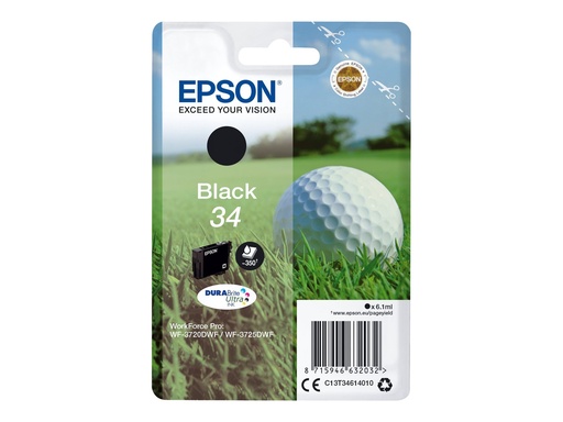 [C13T34614020] Epson 34 - 6.1 ml - Schwarz - original - Blister mit RF