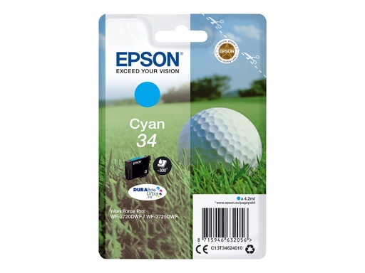 [C13T34624020] Epson 34 - 4.2 ml - Cyan - original - Blister mit RF