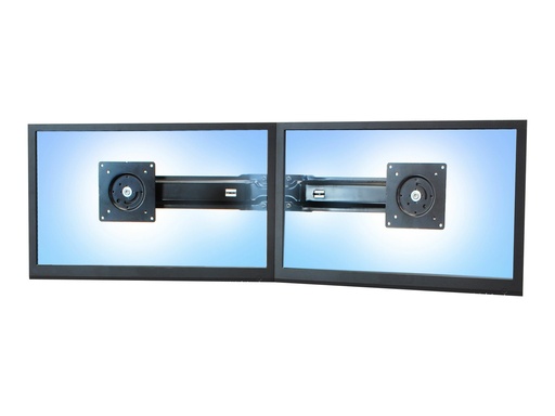 [97-783] Ergotron Befestigungskit (Griff, Halterung für zwei Monitore) - für 2 LCD-Displays - Schwarz - Bildschirmgröße: 43.2-61 cm (17"-24")