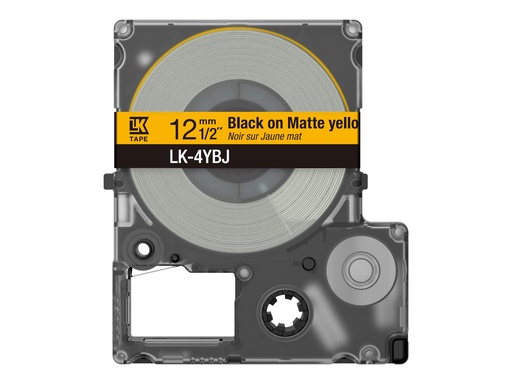 [C53S672074] Epson LabelWorks LK-4YBJ - Schwarz auf mattem Gelb - Rolle (1,2 cm x 8 m)
