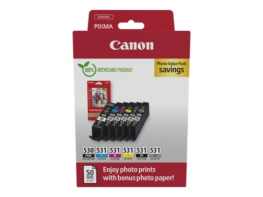 [6117C004] Canon PGI-530/CLI-531 PGBK/C/M/Y/BK/GY Photo