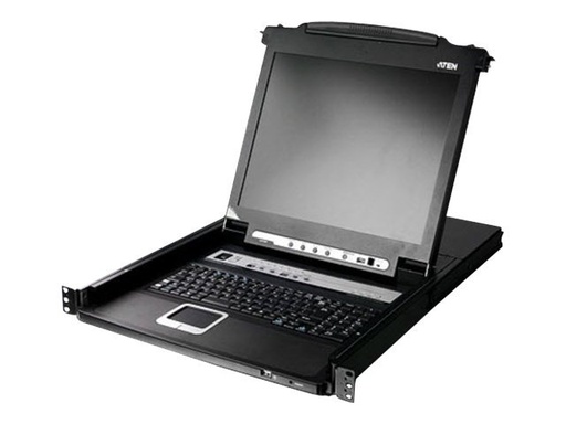 [CL5708M US] ATEN Slideaway CL5708M - KVM-Konsole mit KVM-Switch - 8 Anschlüsse - PS/2, USB - Englisch - 43.2 cm (17")