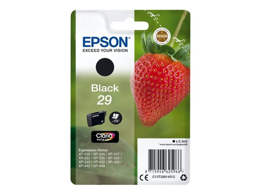 [C13T29814012] Epson 29 - 5.3 ml - Schwarz - original - Blisterverpackung