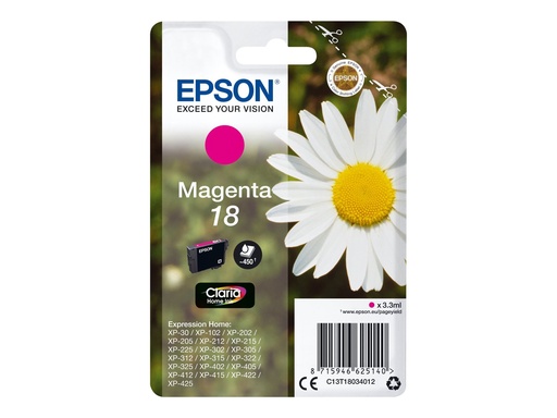 [C13T18034012] Epson 18 - 3.3 ml - Magenta - original - Tintenpatrone