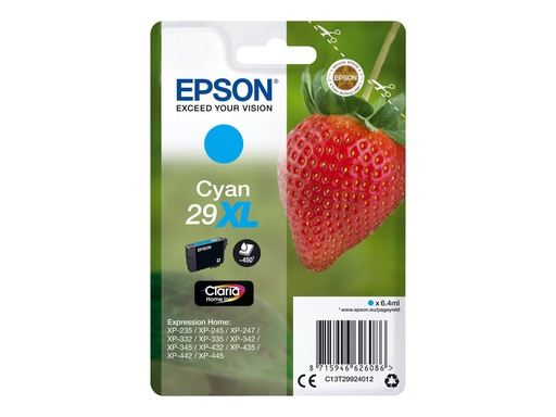 [C13T29924012] Epson 29XL - 6.4 ml - XL - Cyan - original