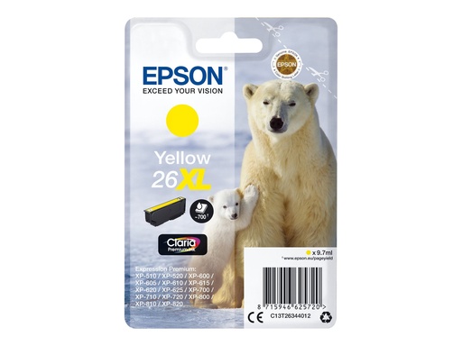 [C13T26344012] Epson 26XL - 8.7 ml - XL - Gelb - original