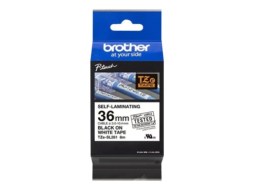 [TZESL261] Brother TZe-SL261 - Selbstklebend - Schwarz auf Weiß - Rolle (3,6 cm x 8 m)