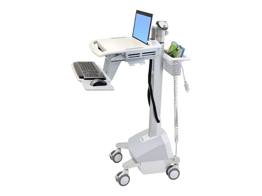 [SV42-6102-2] Ergotron EMR Laptop Cart, LiFe Powered - Wagen - für Notebook / PC-Ausrüstung - verriegelbar - medizinisch - Kunststoff, Aluminium, verzinker Stahl - Grau, weiß, Polished Aluminum - Bildschirmgröße: bis zu 43,9 cm (bis zu 17,3")