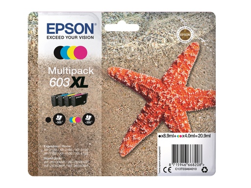 [C13T03A64010] Epson 603XL Multipack - 4er-Pack - XL - Schwarz