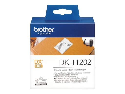 [DK11202] Brother DK-11202 - Schwarz auf Weiß - 62 x 100 mm 300 Etikett(en) (1 Rolle(n)
