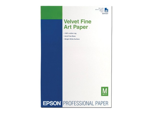 [C13S041637] Epson Fine Art Velvet - Velvet - A3 plus (329 x 423 mm)
