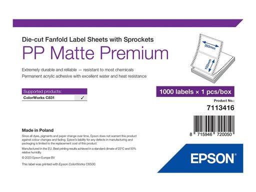 [7113416] Epson Premium - Polypropylen (PP) - matt - permanenter