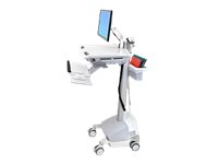 [SV42-6201-2] Ergotron EMR Cart with LCD Arm, SLA Powered - Wagen - für LCD-Display / PC-Ausrüstung - Kunststoff, Aluminium, verzinker Stahl - Grau, weiß, Polished Aluminum - Bildschirmgröße: bis zu 55,9 cm (bis zu 22 Zoll)