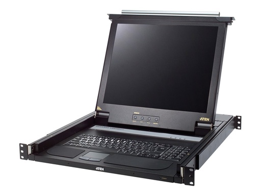 [CL1000M-ATA-FG] ATEN Slideaway CL1000M - KVM-Konsole mit KVM-Switch - 1 Anschlüsse - PS/2 - Frankreich - 43.2 cm (17")