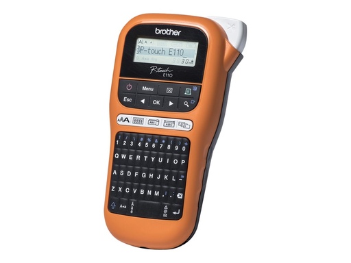 [PTE110VPZG1] Brother P-Touch PT-E110VP - Beschriftungsgerät - s/w - Thermotransfer - Rolle (1,2 cm)