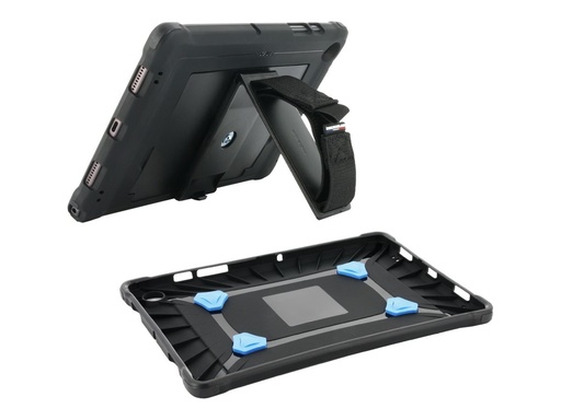 [067009] Mobilis PROTECH - Hintere Abdeckung für Tablet - mit Ständer & Handschlaufe, verstärkt - Schwarz - für Apple 10.9-inch iPad (10. Generation)