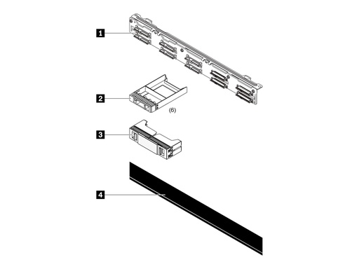 [4XH7A83857] Lenovo Server 10 x 2.5" Backplane Kit