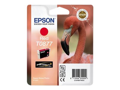 [C13T08774010] Epson T0877 - 11.4 ml - Rot - original - Blisterverpackung
