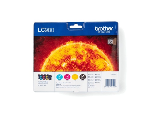 [LC980VALBPDR] Brother LC980VALBPDR - 4er-Pack - Schwarz, Gelb, Cyan, Magenta