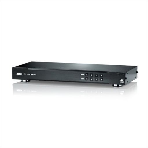 [VM0404HA-AT-G] ATEN 4 x 4 4K HDMI Audio/Video Matrix Switch - Umschalter - 4-Port
