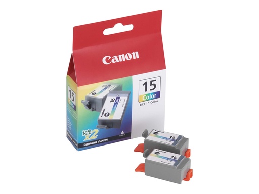 [8191A002] Canon BCI-15 Colour Twin Pack - 2er-Pack - 7.5 ml - Farbe (Cyan, Magenta, Gelb)