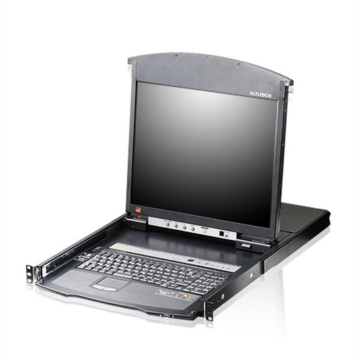 [KL1508AIM-AXA-XG] ATEN 8-Port 17 LCD Cat5e/6 KVM IP Switch deutsches - KVM-Konsole