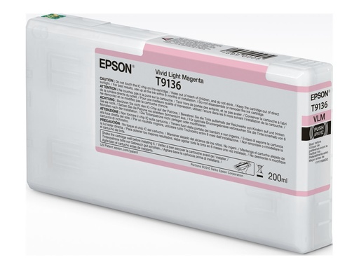 [C13T91360N] Epson T9136 - 200 ml - Vivid Light Magenta