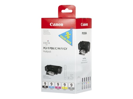 [1034B013] Canon PGI-9 PBK/C/M/Y/GY Multi-Pack - 5er-Pack