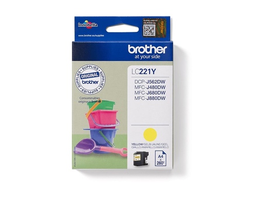 [LC221YBP] Brother LC221Y - Gelb - original - Blisterverpackung