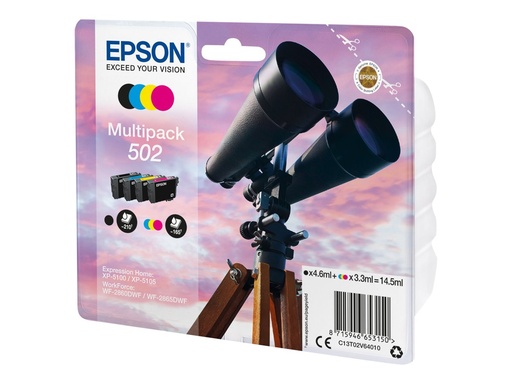 [C13T02V64010] Epson 502 Multipack - 4er-Pack - Schwarz, Gelb