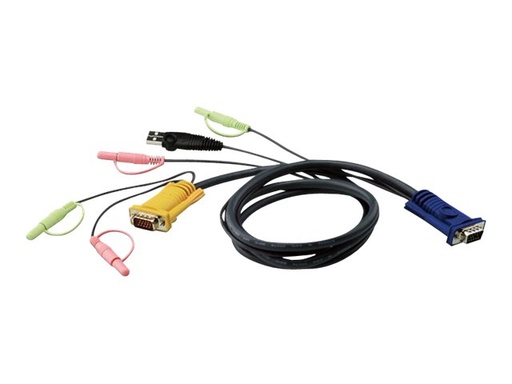 [2L-5305U] ATEN 2L-5305U - Tastatur- / Video- / Maus- / Audio-Kabel - 15 pin D-Sub (DB-15)