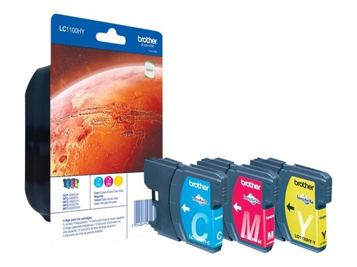 [LC1100HYRBWBPDR] Brother LC-1100HYRBWBPDR - Cyan - Magenta - Gelb - Tinte auf Pigmentbasis - 3 Stück(e)