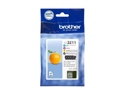 [LC3211VALDR] Brother LC3211 - 4er-Pack - Schwarz, Gelb, Cyan