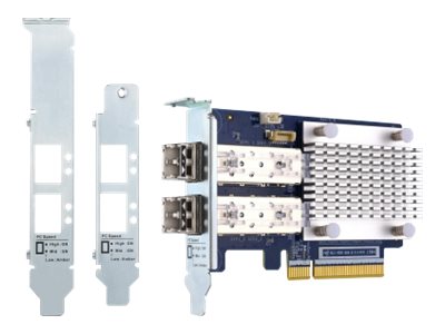 [QXP-32G2FC] QNAP QXP-32G2FC - Hostbus-Adapter - PCIe 3.0 x8 Low-Profile - 32Gb Fibre Channel Gen 6 x 2 - mit 2 x SFP+ Transceiver (TRX-32GFCSFP-SR)