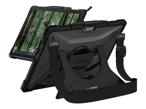 [324012114343] Urban Armor Gear UAG Plasma Series Rugged Case for Surface Pro 9 - Plasma Series w/ Handstrap and Shoulder Strap- Clear - Hintere Abdeckung für Tablet - Ice - für Microsoft Surface Pro 9, Pro 9 for Business, Pro 10 for Business, Pro (11th Edition)