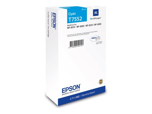 [C13T75524N] Epson T7552 - 39 ml - XL - Cyan - original