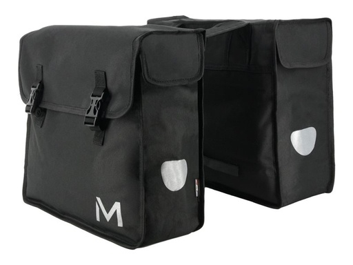 [070002] Mobilis Tasche für Laptop - 2 x 15 - PVC-beschichtetes Polyestergewebe, wasserabweisender Stoff - Schwarz - 35.6 cm - 39.6 cm (14" - 15.6")