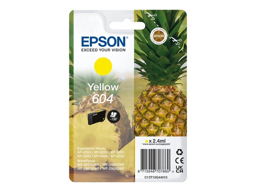 [C13T10G44020] Epson 604 Singlepack - 2.4 ml - Gelb - original