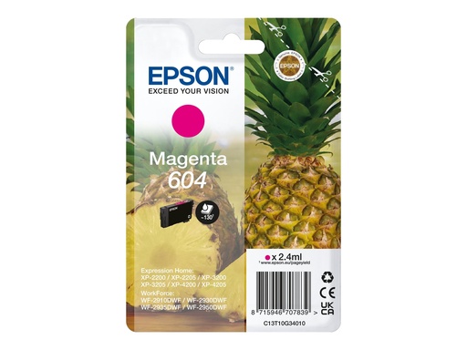 [C13T10G34020] Epson 604 - 2.4 ml - Magenta - original - Blister
