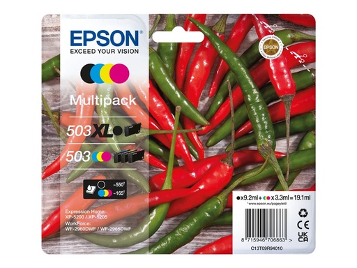 [C13T09R94020] Epson 503XL Multipack - 4er-Pack - XL - Schwarz