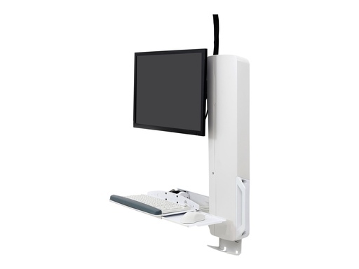 [61-081-062] Ergotron Befestigungskit (vertikaler Hub) - für LCD-Display / PC-Ausrüstung - Steh-Sitz-Sysetm - weiß - Bildschirmgröße: bis zu 61 cm (bis zu 24 Zoll)