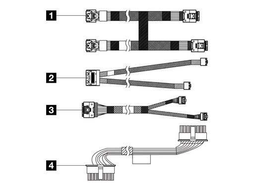 [4X97A87506] Lenovo Speicherkabelkit - für 8 x 3,5" Chassis