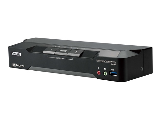 [CM1942] ATEN CM1942 - KVM-/Audio-/USB-Switch - 4K, DisplayPort